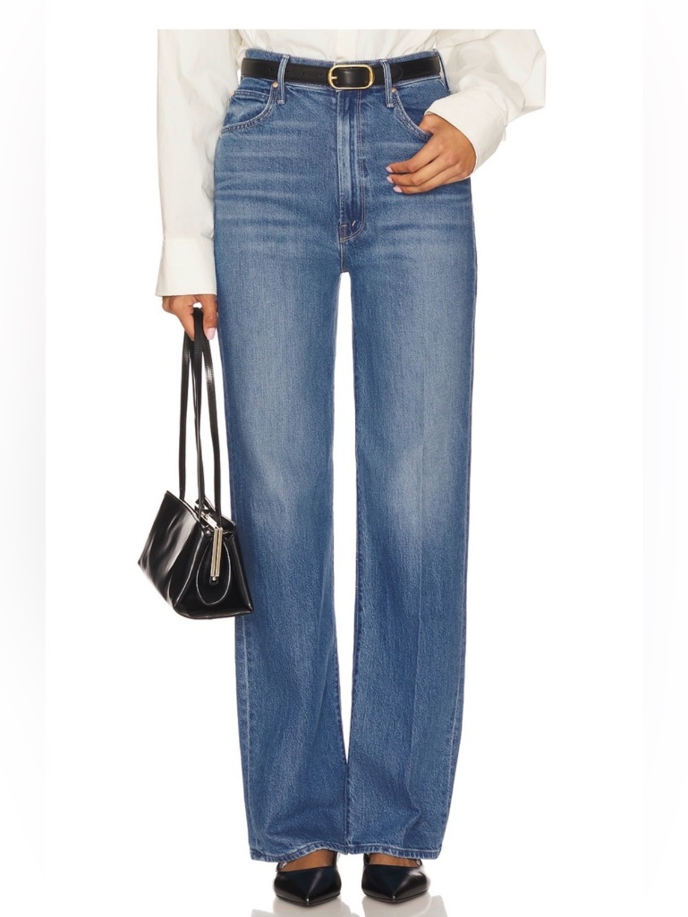 MOTHER High Waisted Tunnel Vision Sneak Jean- Field Trip